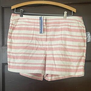 Artisan NY Red and Cream Striped Shorts NWT